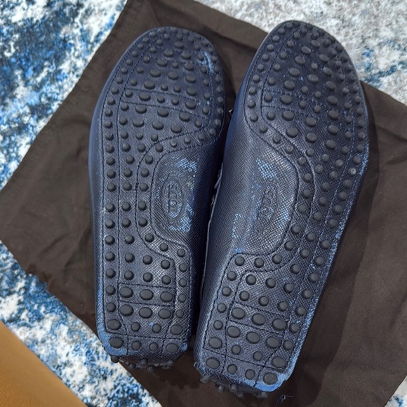 Men's Blue Leather Loafers - Picture 5 of 6